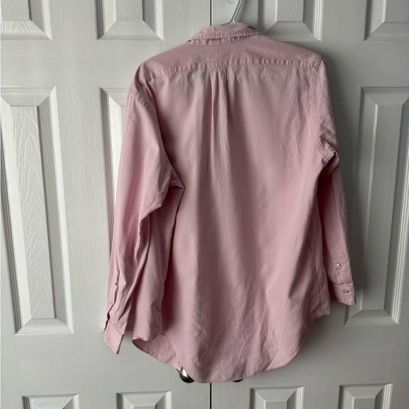 Vintage Polo Baby Pink Button Down with Baby Blue Pony Logo Medium | Powder Pink - Picture 7 of 9